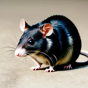 Cute Gray Rat with Curious Whiskers