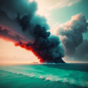 Serene Sunset Over Tropical Beach