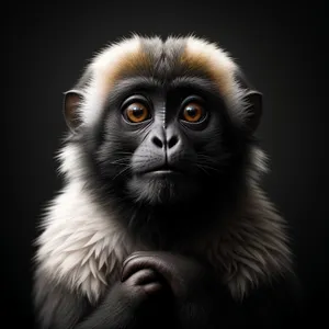 Cute Gibbon Primate in Wild Wildlife