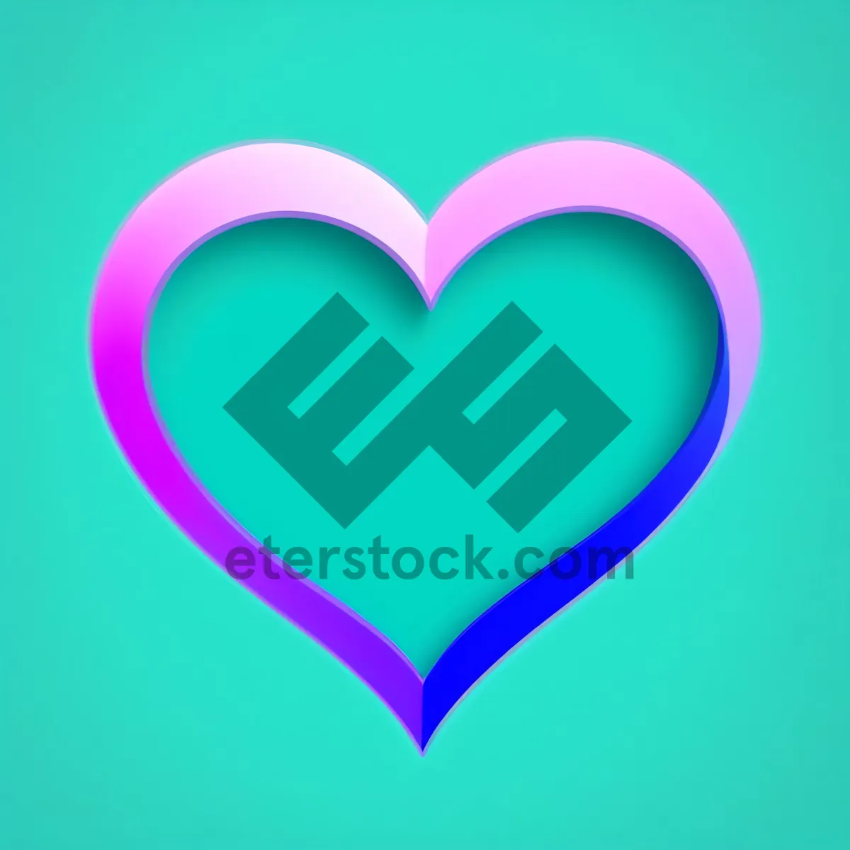 Picture of Romantic Watercolor Hearts - Valentine's Day Symbol
