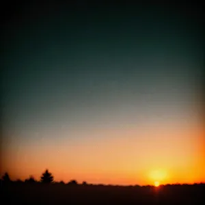 Vibrant Sunset Over Serene Landscape