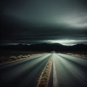 Sunset Drive on Desert Highway - Scenic Road Trip