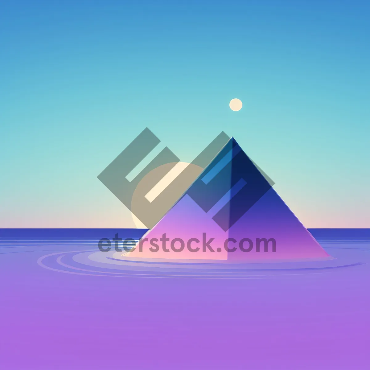 Picture of Pyramid Graphic Design Symbol - Unique Art Sign