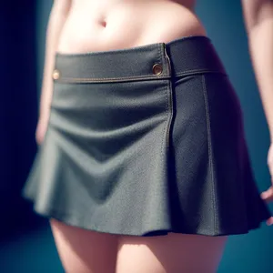 Sexy Slim Lady in Miniskirt
