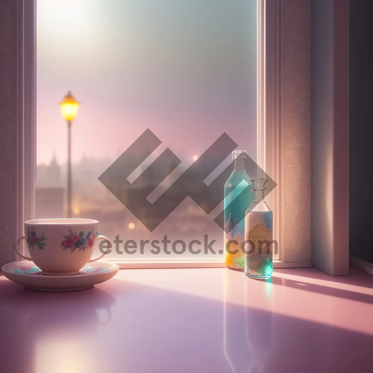 Picture of Vibrant Candle Flag: Symbolic Design Presentation