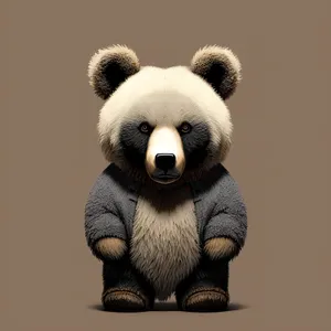 Fluffy Teddy Bear - A Soft and Furry Childhood Plaything.