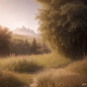Serene Summer Skies over Rural Landscape