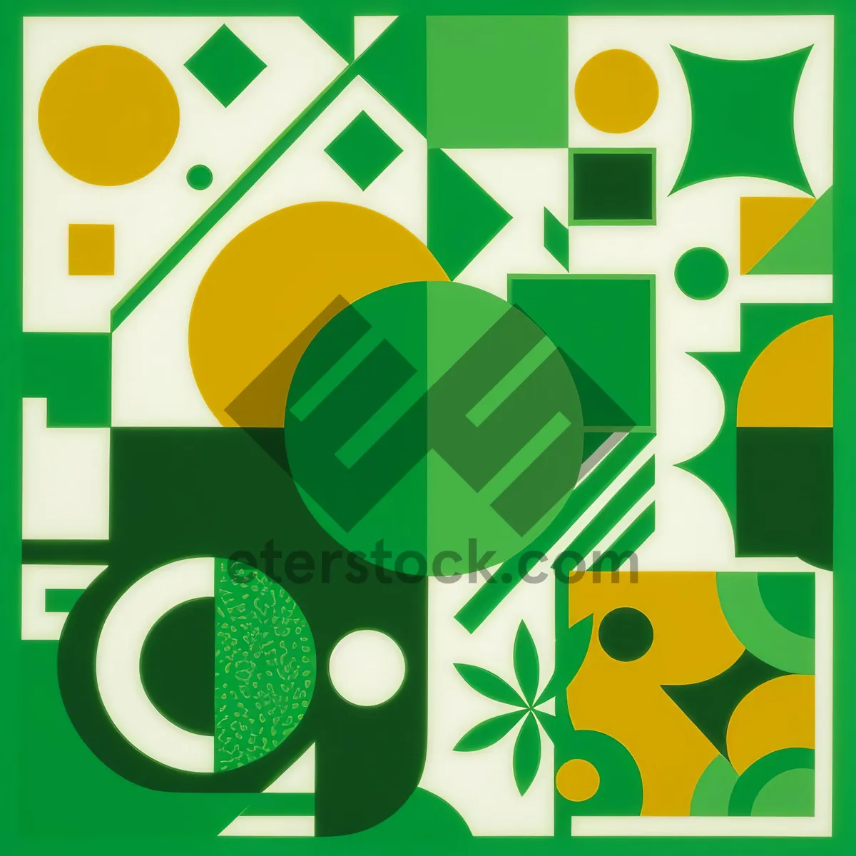 Picture of Repeating Graphic Icon Set on Artistic Paper Pattern