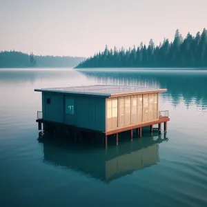 Seaside Retreat: Serene Boathouse on the Ocean