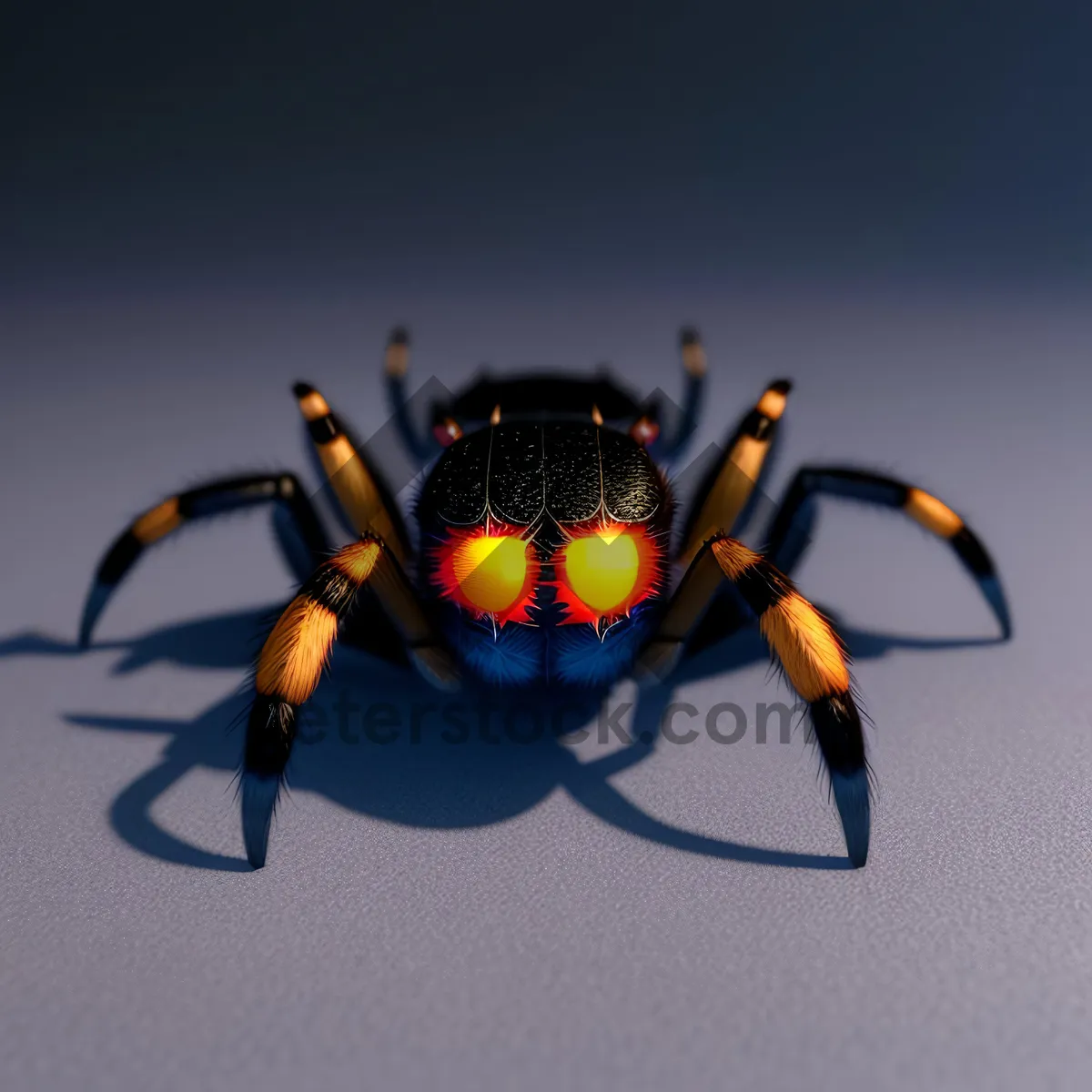 Picture of Close-up of Black Widow Spider, a Fierce Arachnid