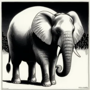 Wild Elephant Safari - Majestic Mammal in South Game Park