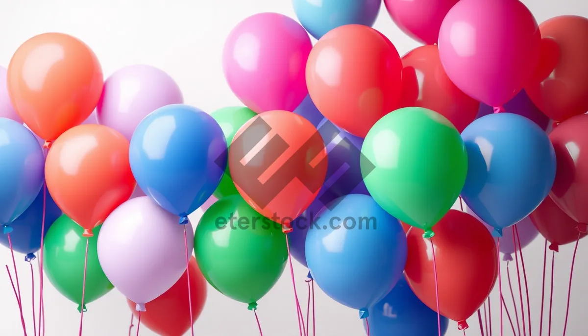 Picture of Colorful balloon decorations for a festive birthday party.