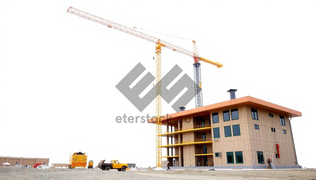 Picture of Industrial Construction Crane Building Sky Urban City Frame Site