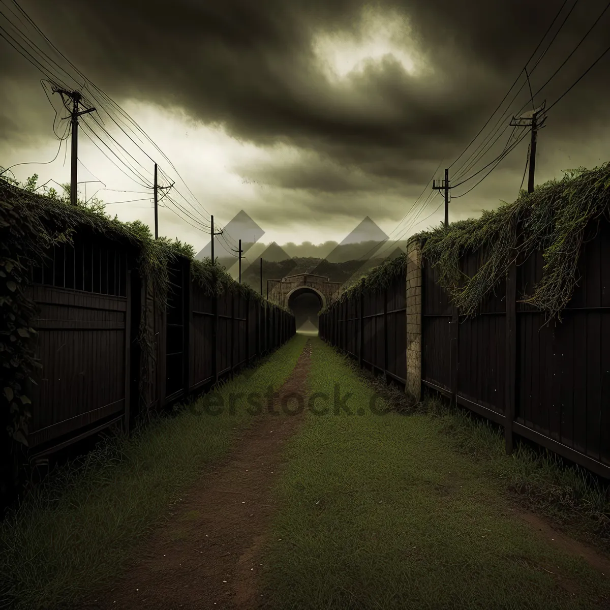 Picture of Suspended View: Majestic Bridge in Architectural Landscape