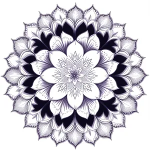 Floral Lotus Pattern - Retro Art Decor
