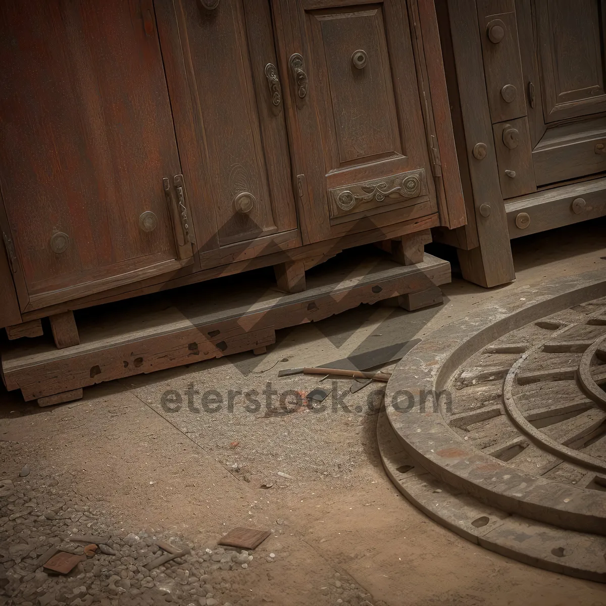 Picture of Stone Road Pattern - Old Manhole Cover Flooring