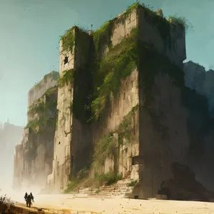Medieval Fortress against Majestic Landscape