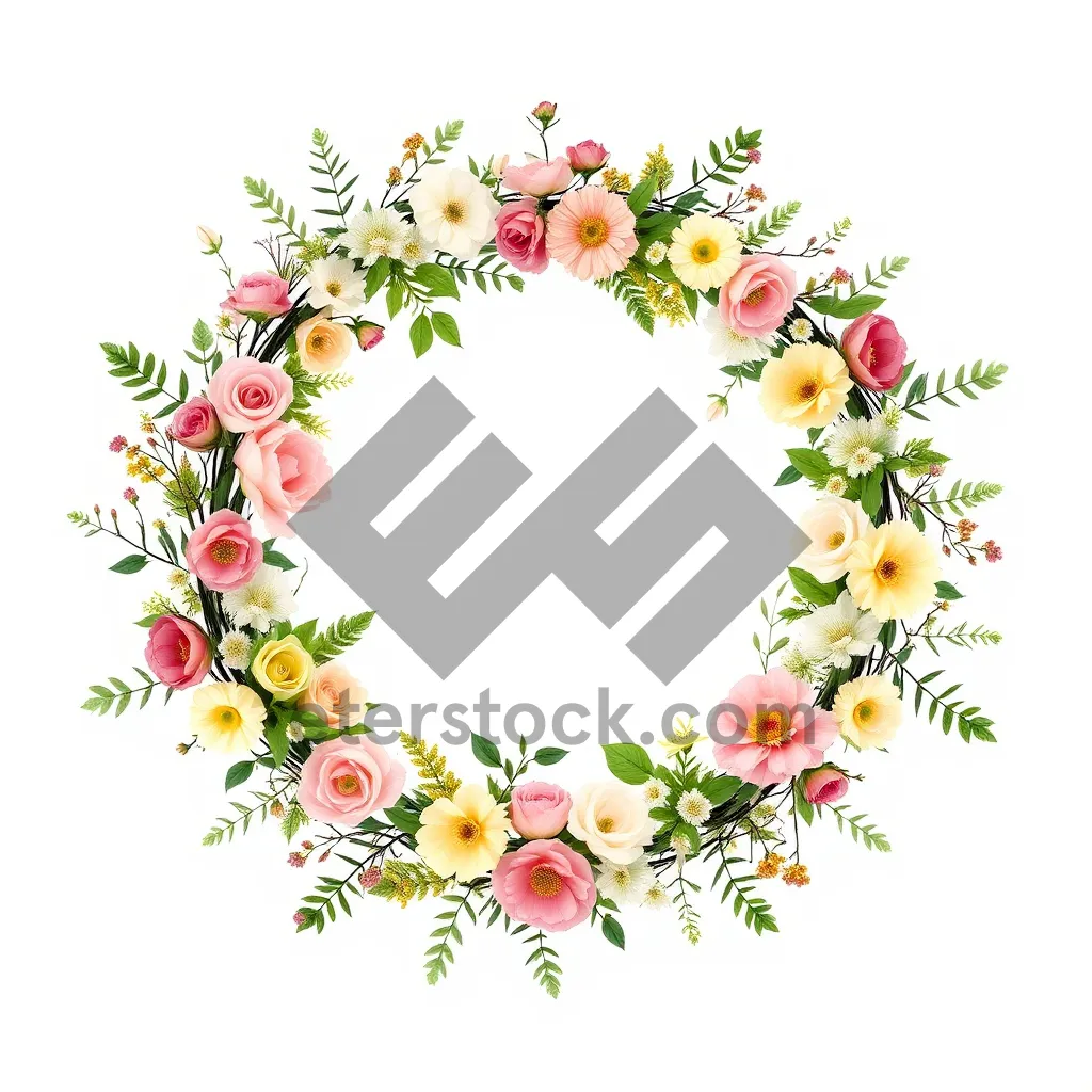 Picture of Floral Spring Pattern Design Element Leaf Silhouette.