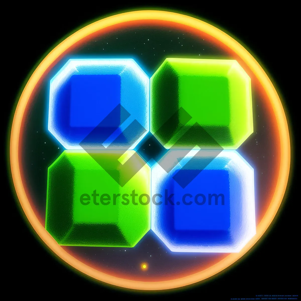 Picture of Shiny Glass Web Button Set: Bright, Round, Colorful Icons