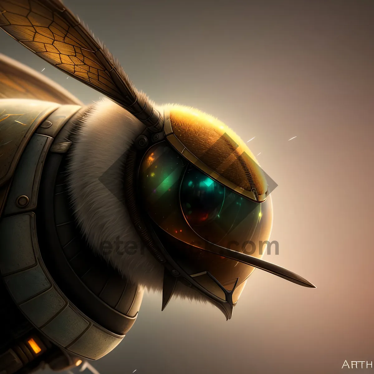 Picture of Aviator Headlight: Futuristic 3D Digital Render Design