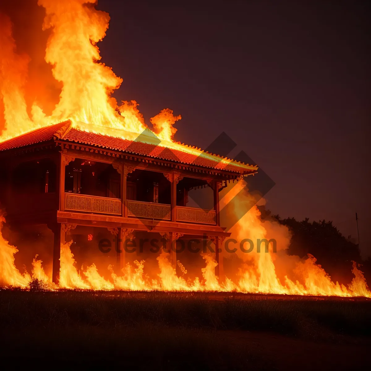 Picture of Fiery Blaze at Sunset