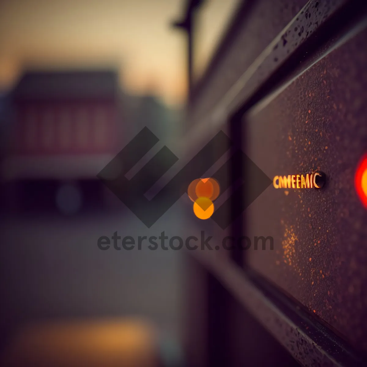 Picture of Digital Speedometer Meter on Car Dashboard