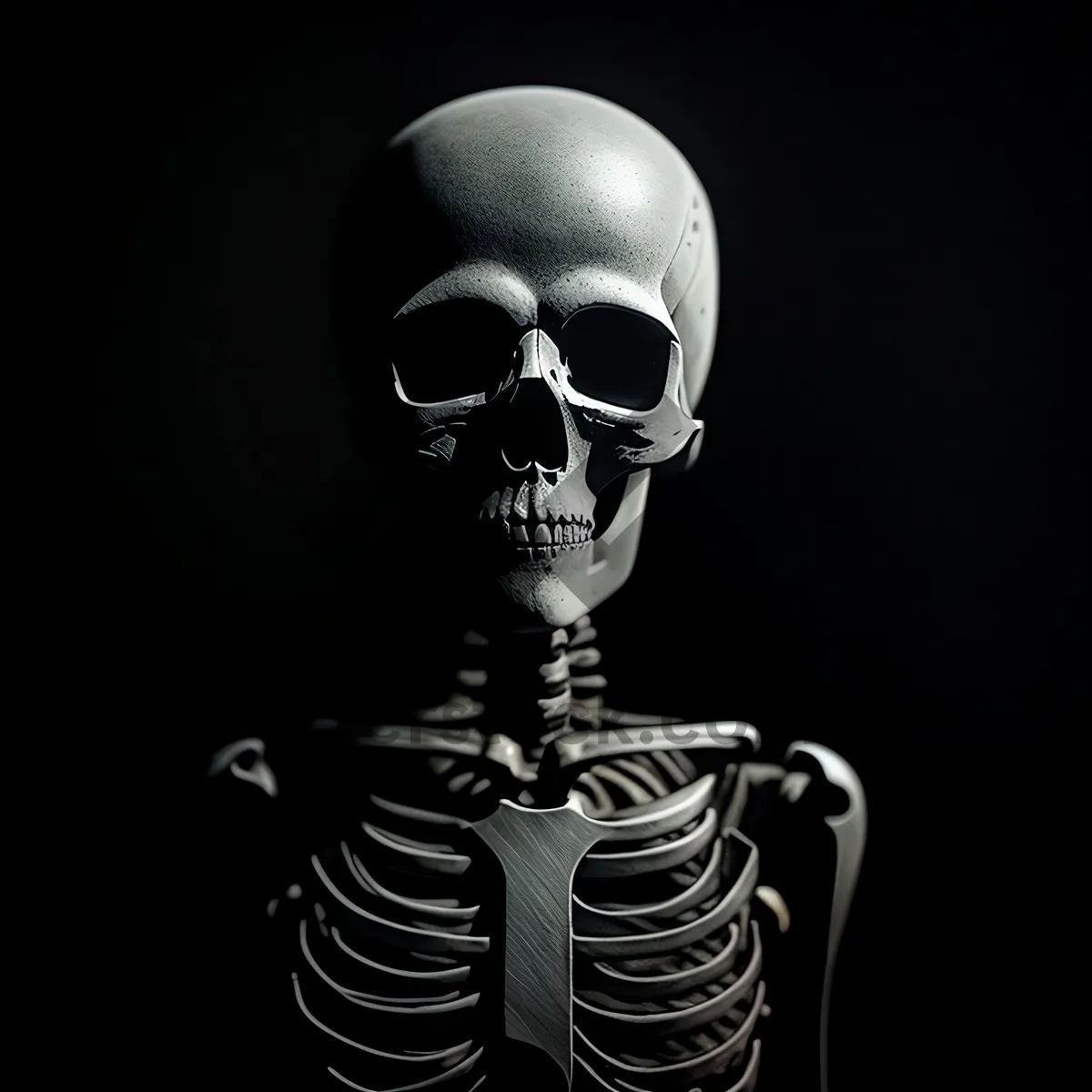 Picture of Skeletal Anatomical Bust - Terrifying Sculpture in 3D