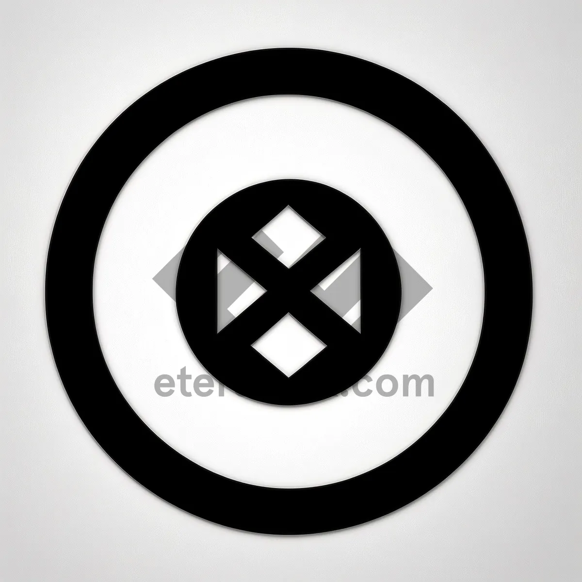 Picture of Shiny 3D Circle Bank Button Icon.