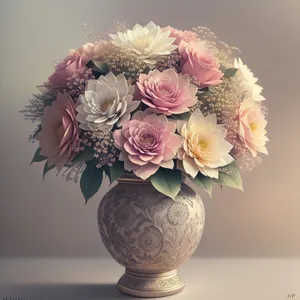 Blooming Celebration: Pink Floral Bouquet in Vase