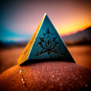 Gulf Bangle Pyramid Symbol with Light