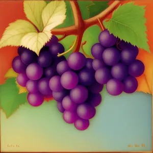 Juicy Grape Bunch in Vineyard: Ripe, Sweet, and Refreshing