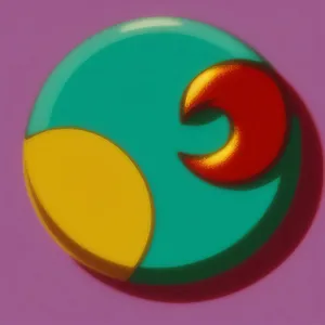 Round Orange Glass Button Set