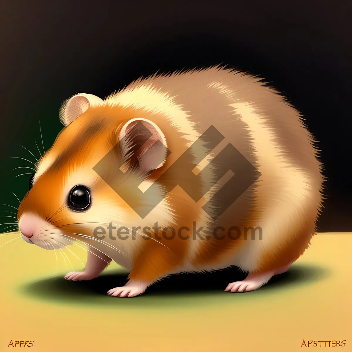 Picture of Fluffy Guinea Pig Portrait: Cute and Curious.