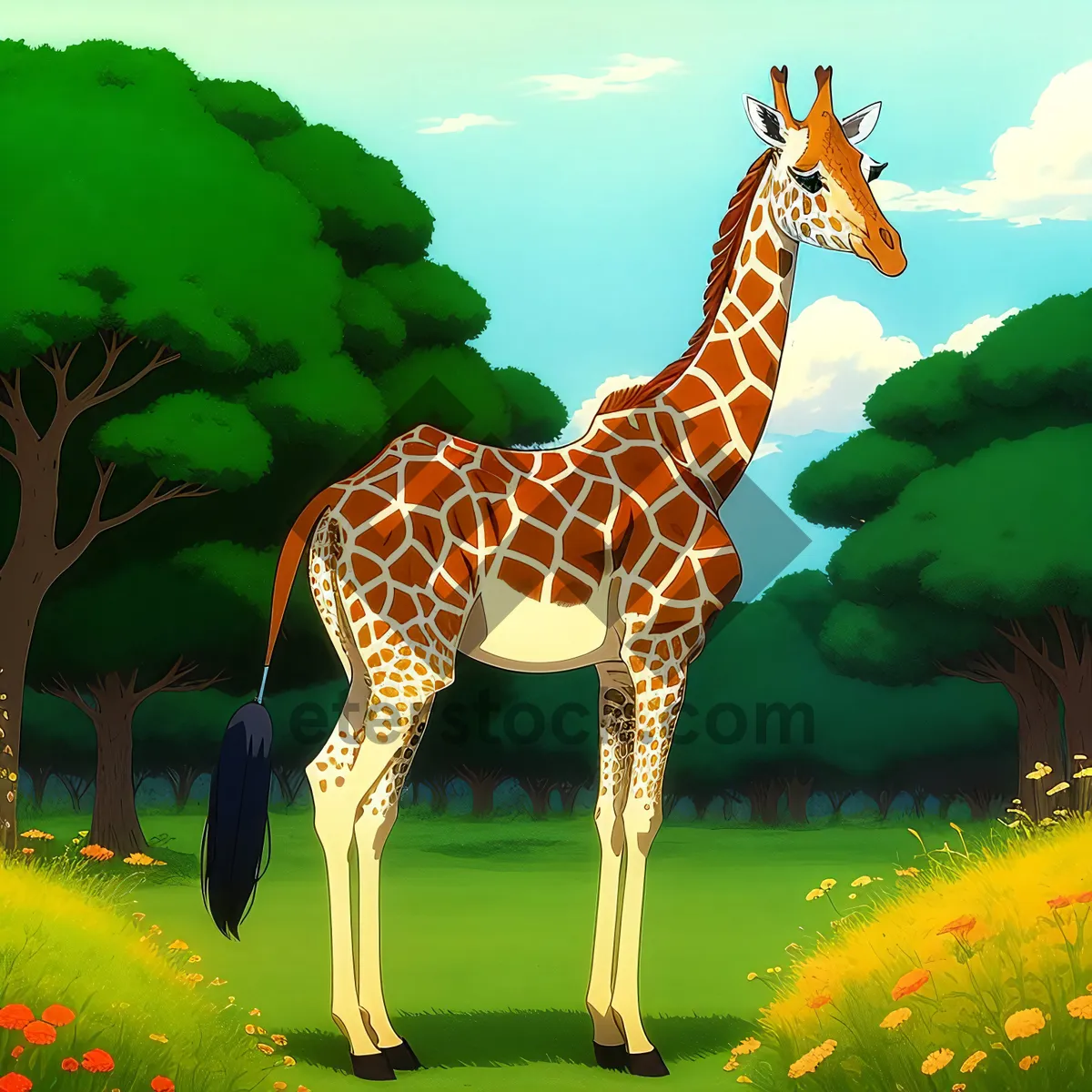 Picture of Majestic Giraffe in the Wild