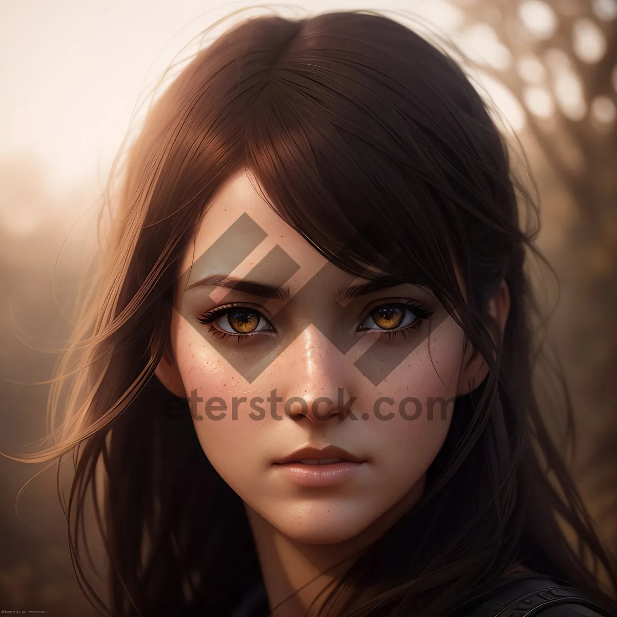 Picture of Sensual Smiling Beauty with Captivating Eyes