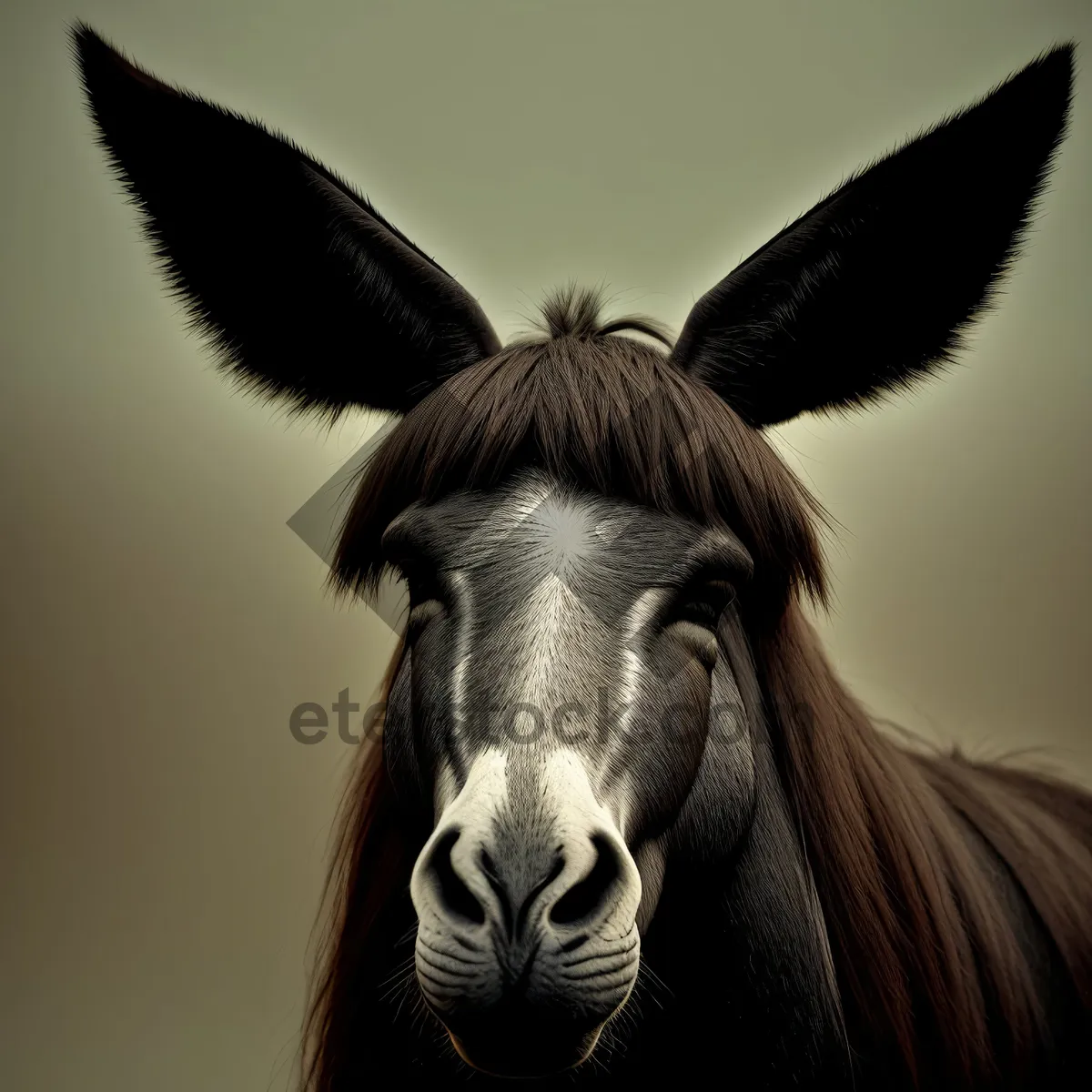 Picture of Majestic Equine Portrait in Rural Meadow