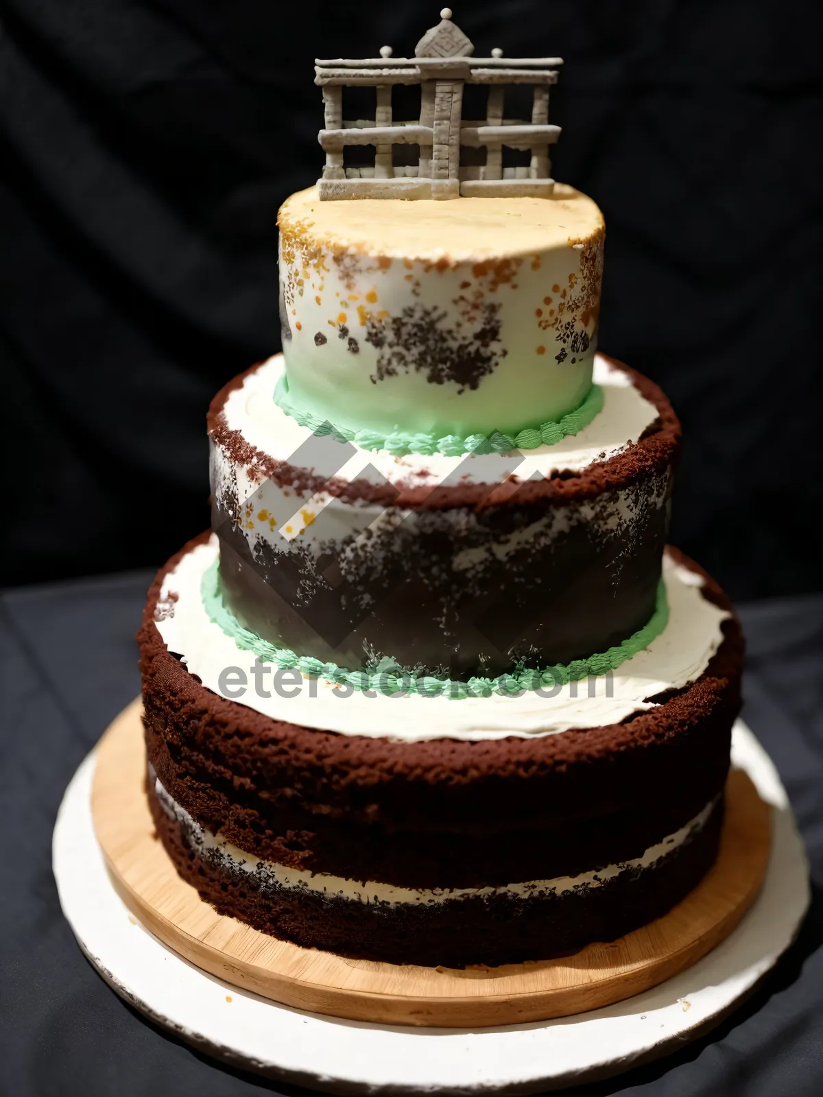 Picture of Decadent Chocolate Cream Cake at Local Bakery