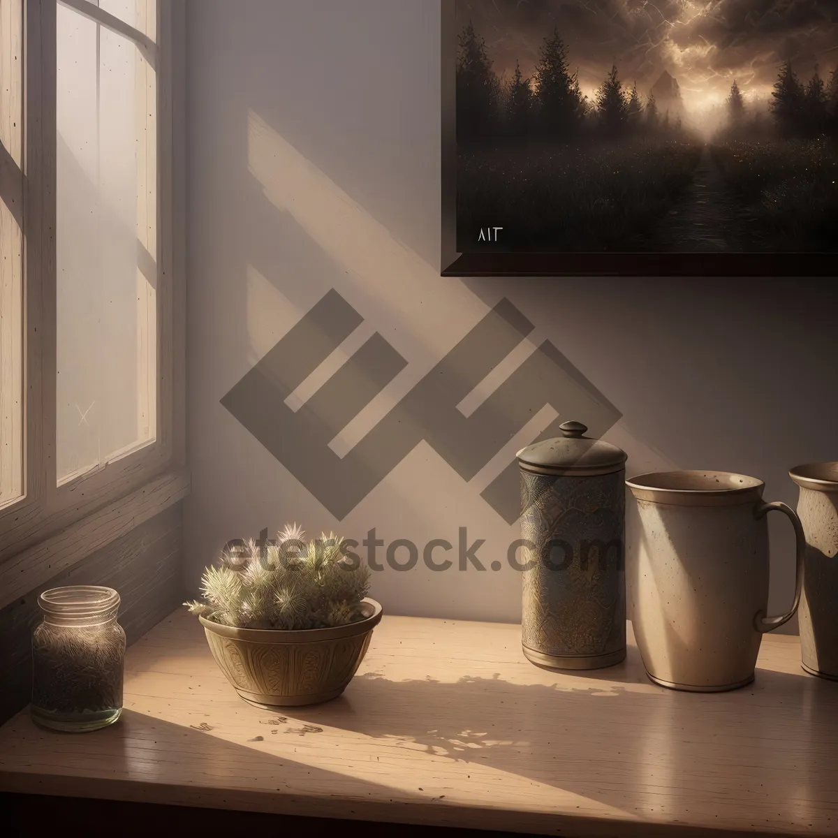 Picture of Tabletop Flower Vase on Windowsill
