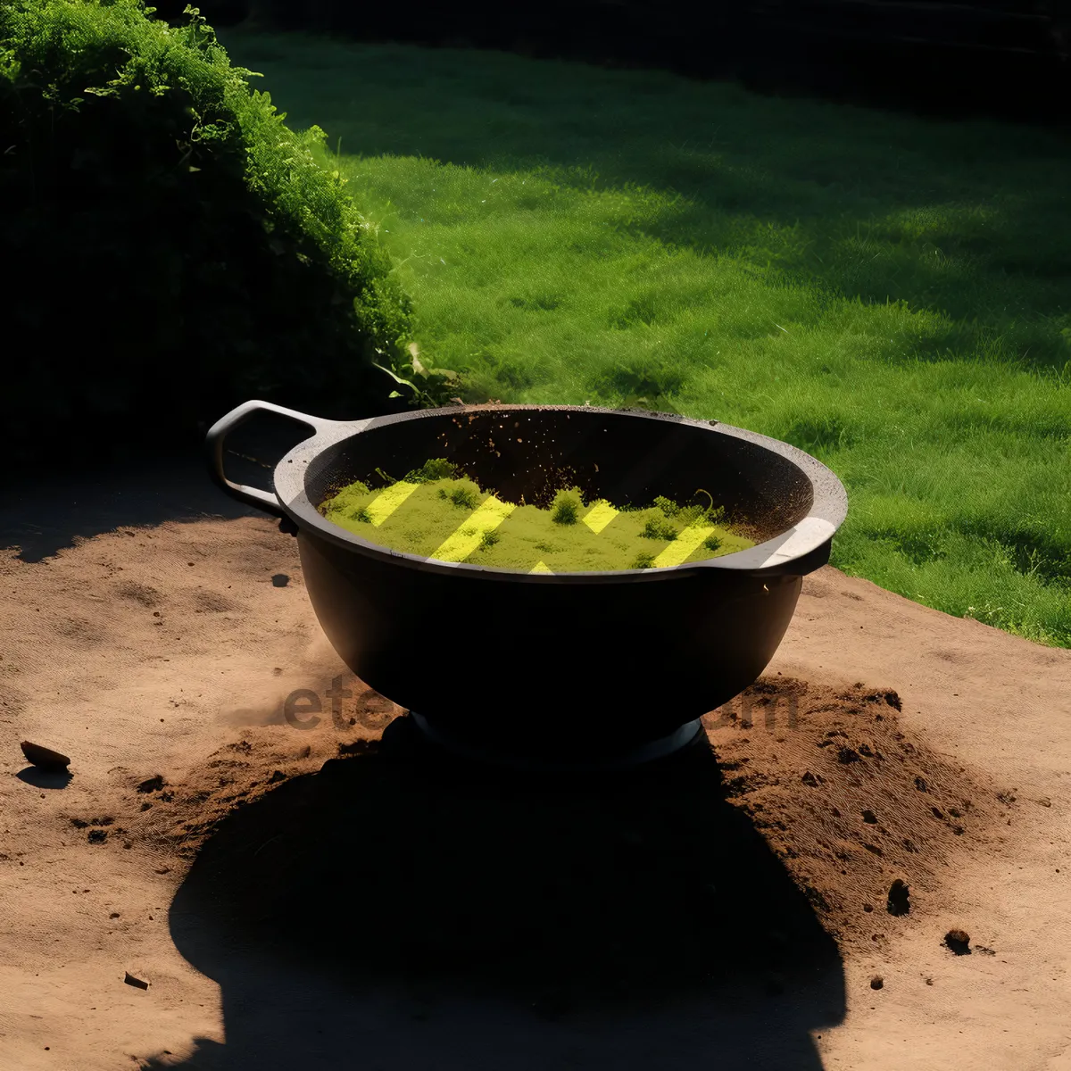 Picture of Healthy Plant in Container for Nourishing Food