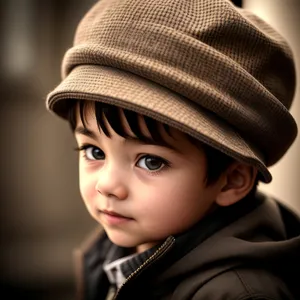 Happy Smiling Child with Cute Bonnet