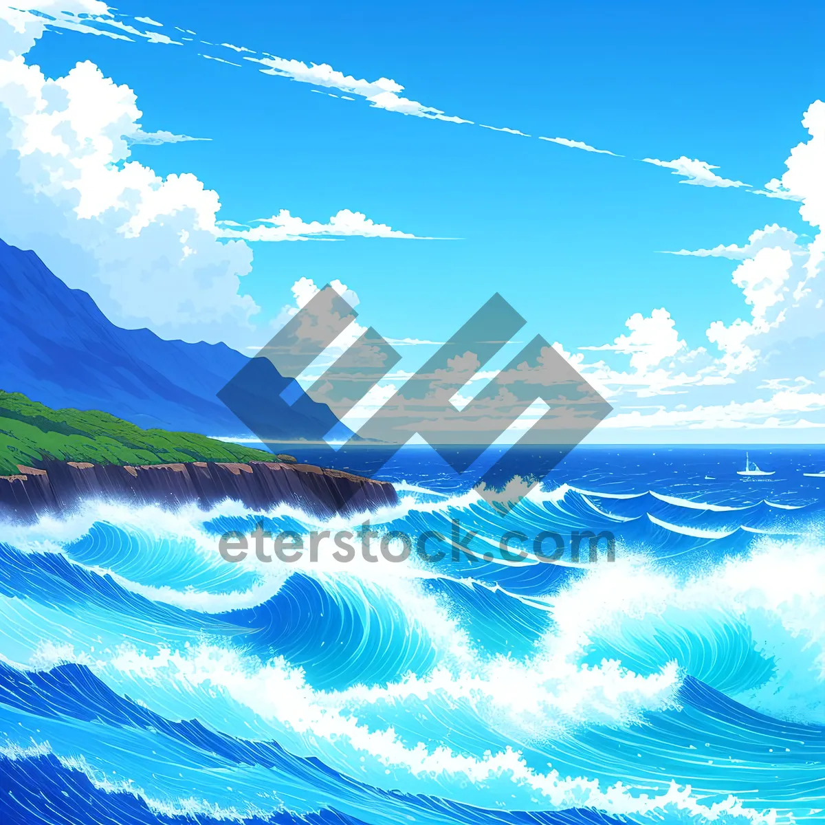 Picture of Serene Sky Over Vast Waterworld