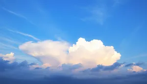 Vibrant Summer Sky Landscape with Fluffy Clouds