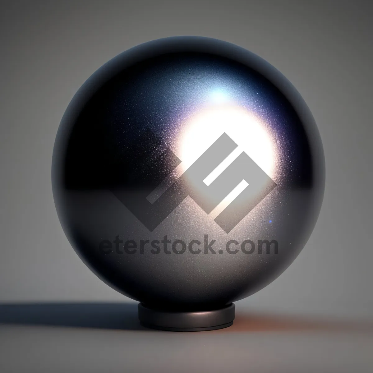 Picture of Illuminating Sphere: Glass Lamp with Shiny Reflection