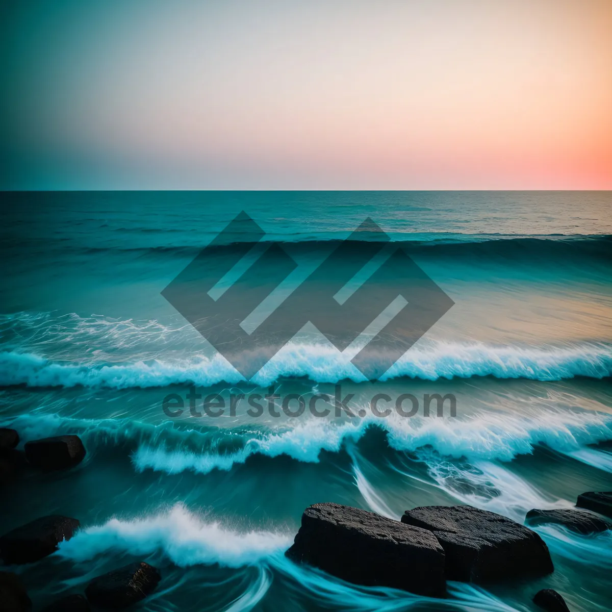 Picture of Serene Beachscape with Gentle Waves