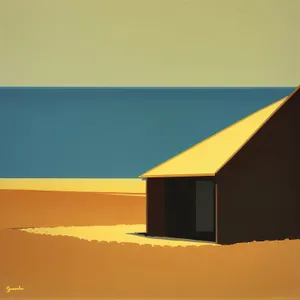 Creative Symbolic Business Flag with 3D Arrow Design