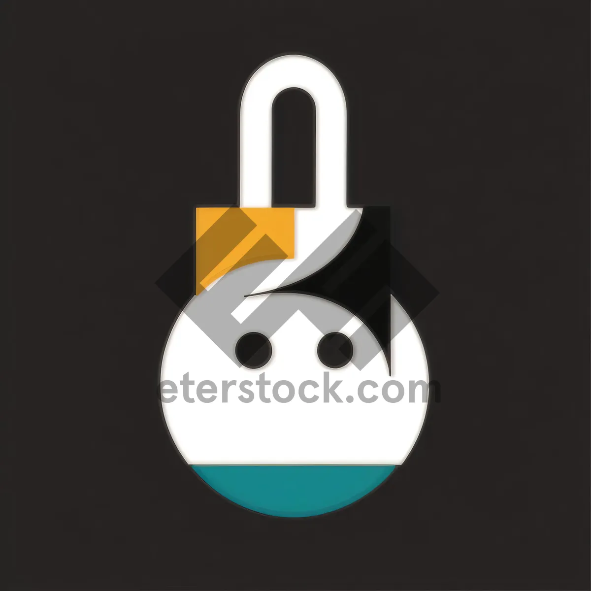 Picture of Secure Bunny - Metal Padlock Symbol