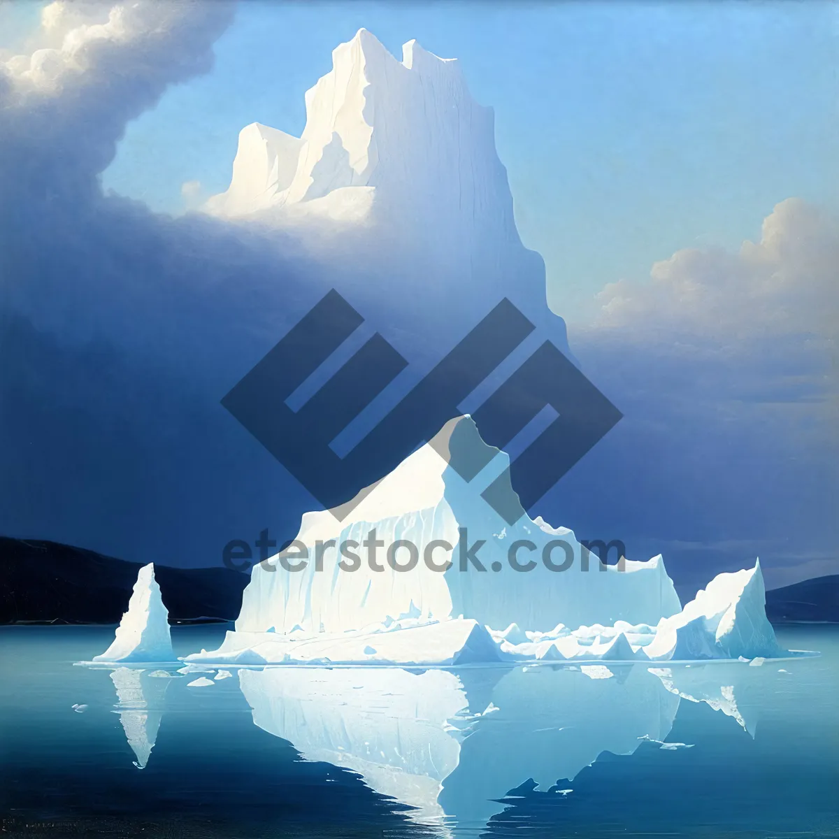 Picture of Majestic Glacier - A breathtaking wintry landscape.