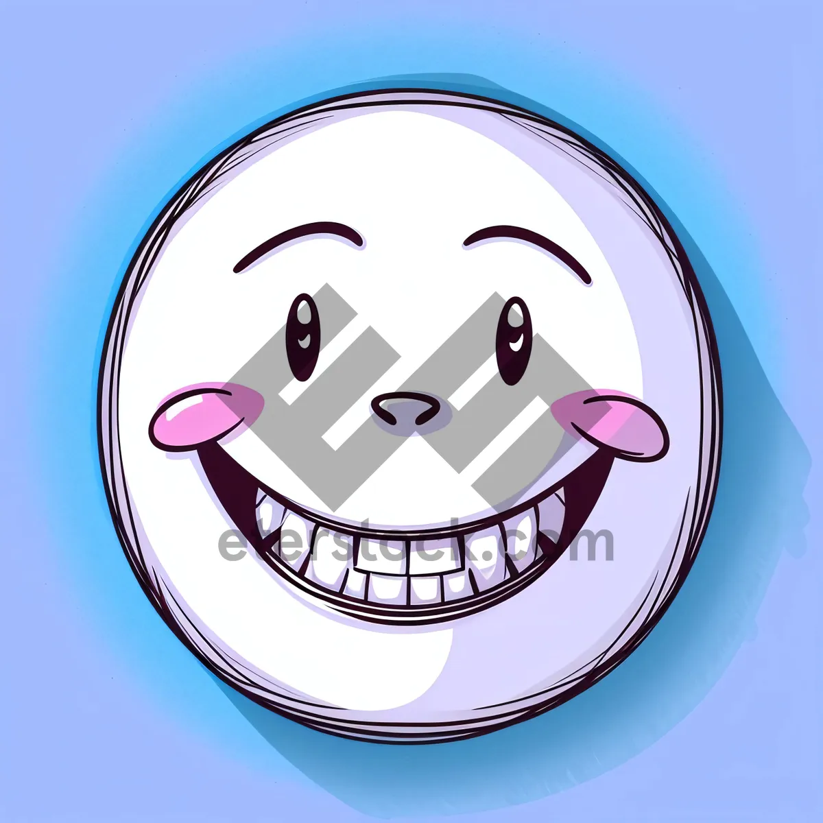 Picture of Shiny Web Design Icon Button - Cartoon Circle Symbol