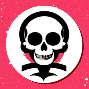 Pirate Poison: Cartoonish Black Hippie Rebel Symbol