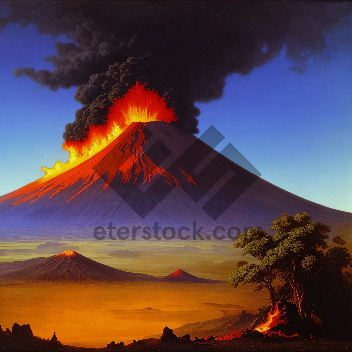 Picture of Fiery Mountain: A Volcanic Descent into Hell's Depths